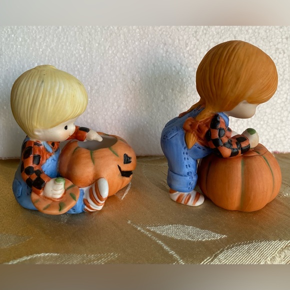 Enesco Country Cousins Katie & Scooter on Seesaw vintage collectible 1980 decor - Picture 10 of 10